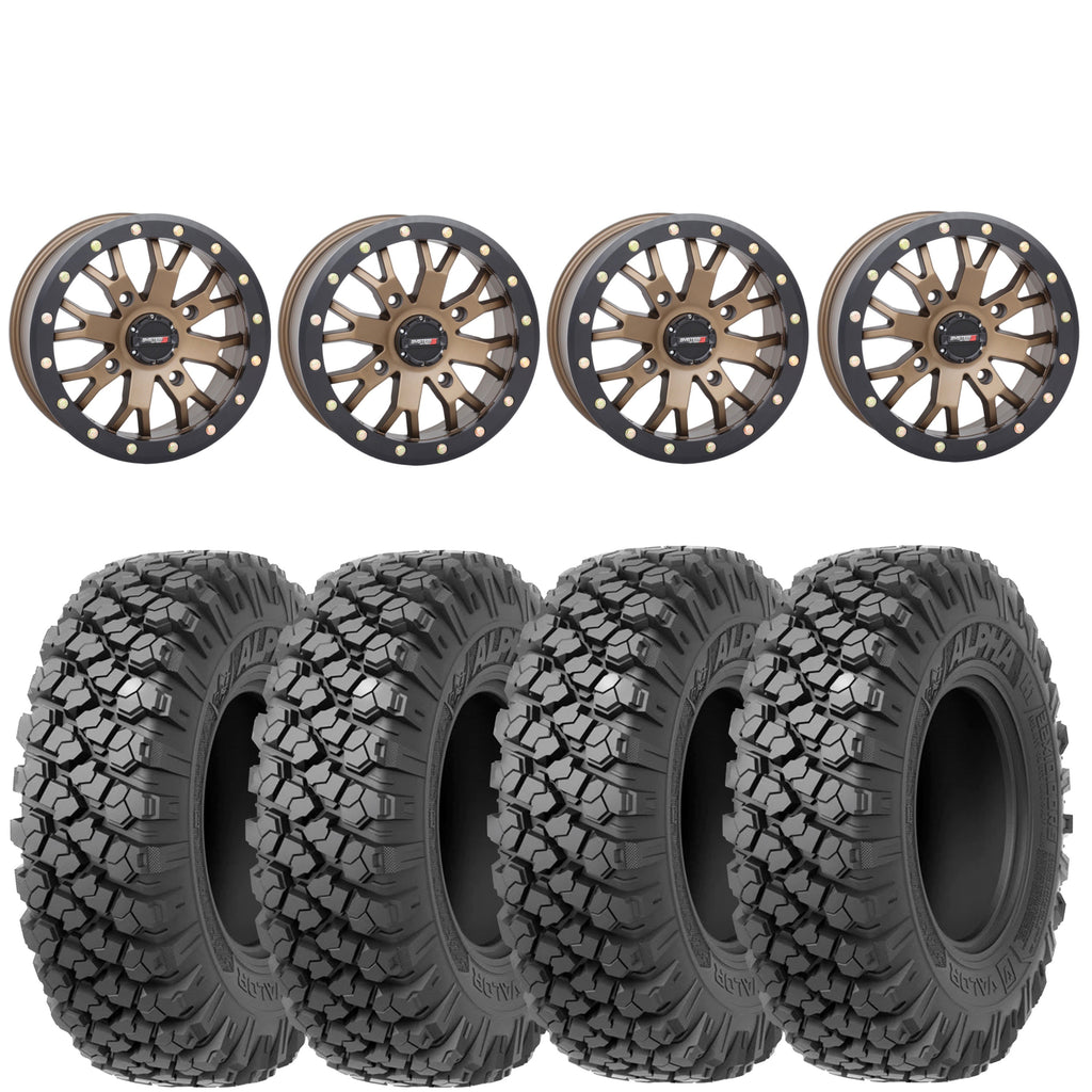 System 3 SB4 4/156 Matte Bronze mounted on Valor Offroad Alpha tires
