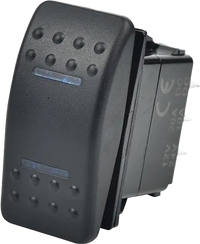 Lighted Rocker 3 Position Switch Blue
