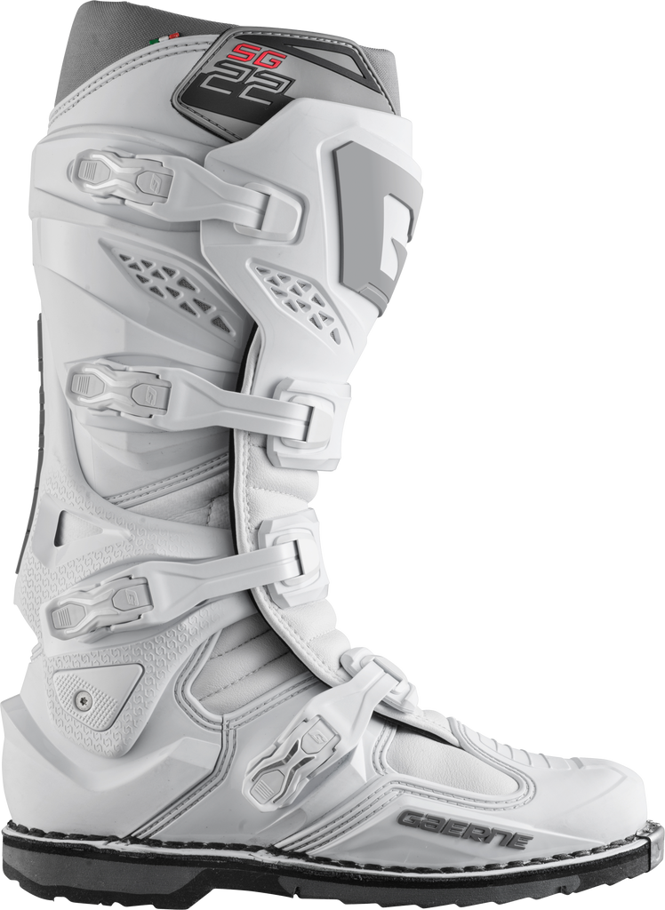 GAERNE SG 22 Boots White Size 12 - High-Performance Motorcycle Boots