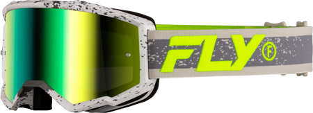 Zone Goggle Dark Grey/Hi Vis W/ Iridescent Grn Mirror Lens
