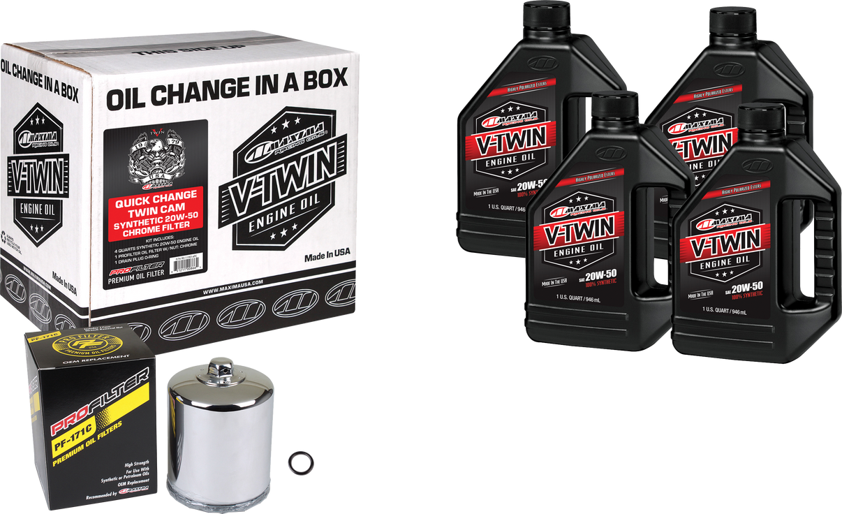 V Twin Syn Oil Change Kit Tc Chrome Filer