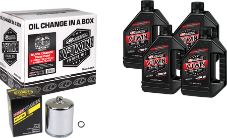 V Twin Syn Oil Change Kit Tc Chrome Filer