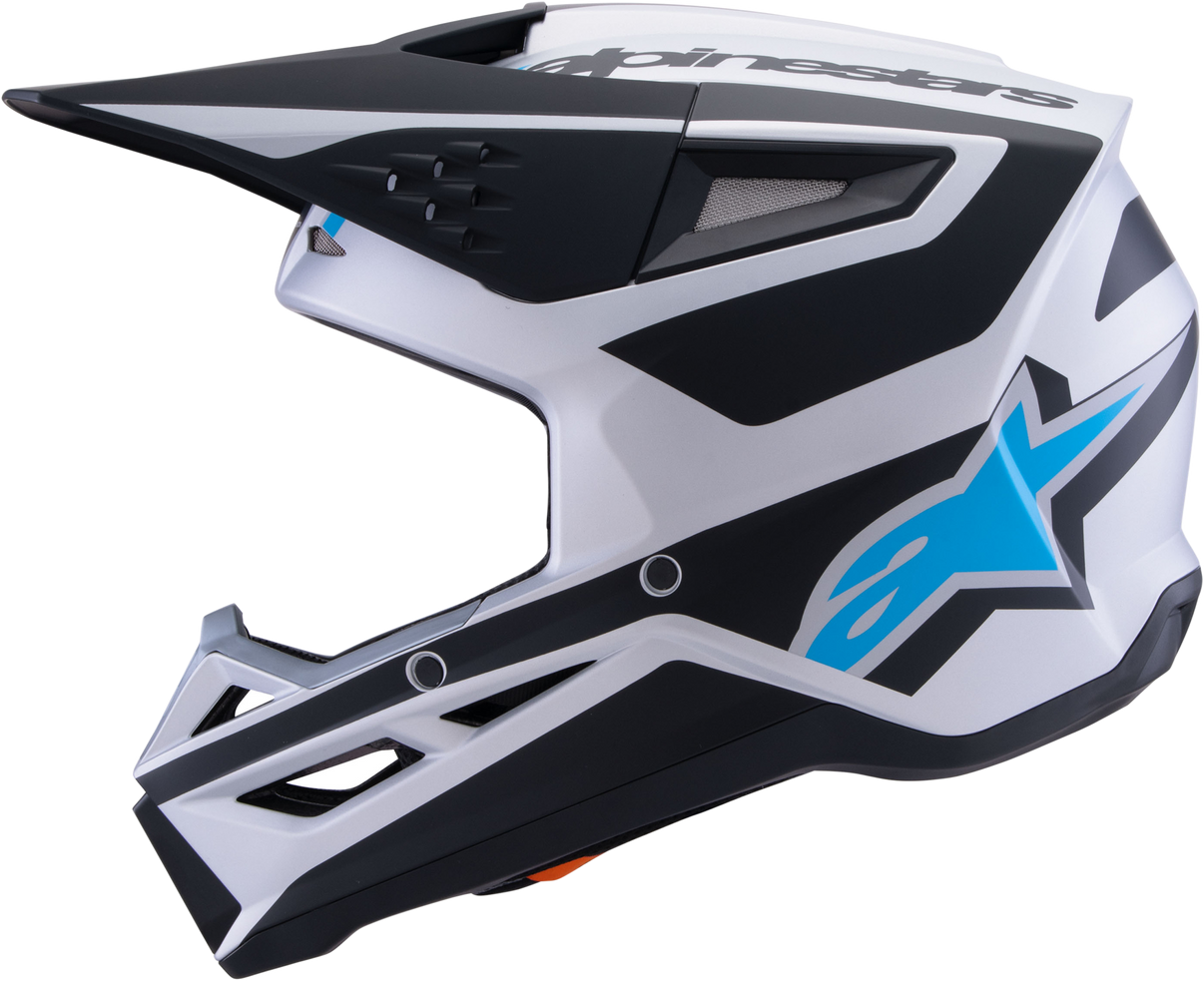 Sm3 Heat Helmet Silver/Blue/Black Matt Lg