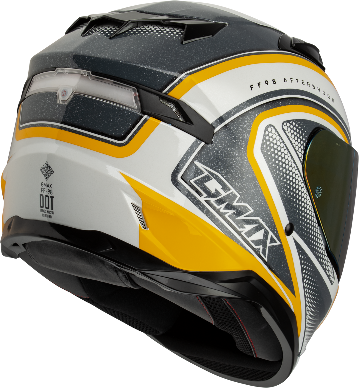 Ff 98 Aftershock Helmet White/Metallic Silver Md