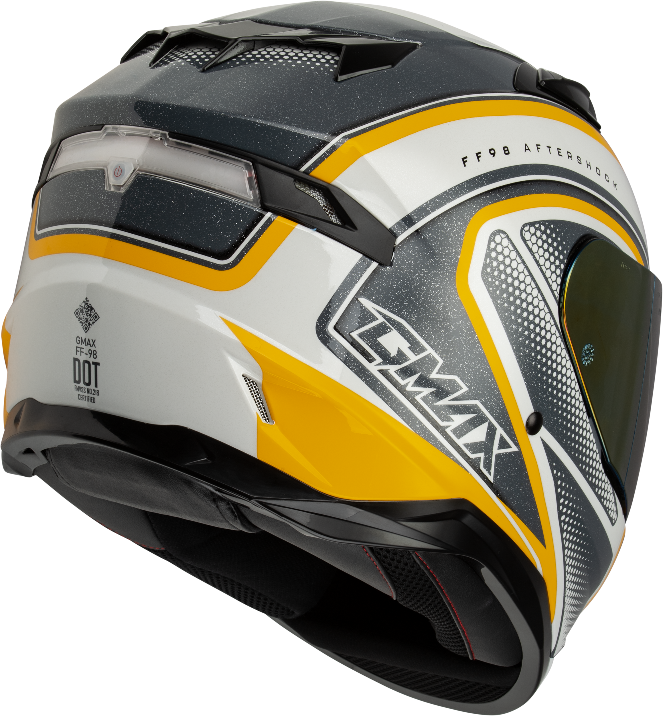 Ff 98 Aftershock Helmet White/Metallic Silver 3x