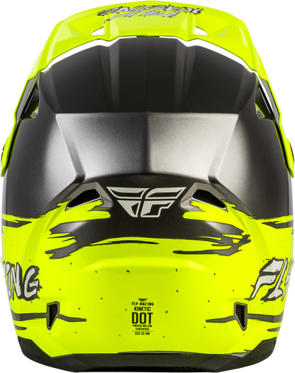 Fly Racing Kinetic Surge Youth Helmet – Grey / Hi-Vis Yellow