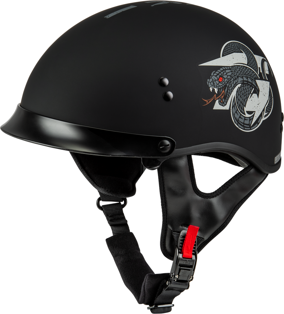 Hh 65 Drk1 Helmet W/ Peak Matte Black/Grey Xl