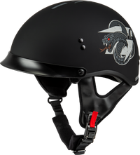 Hh 65 Drk1 Helmet W/ Peak Matte Black/Grey Lg