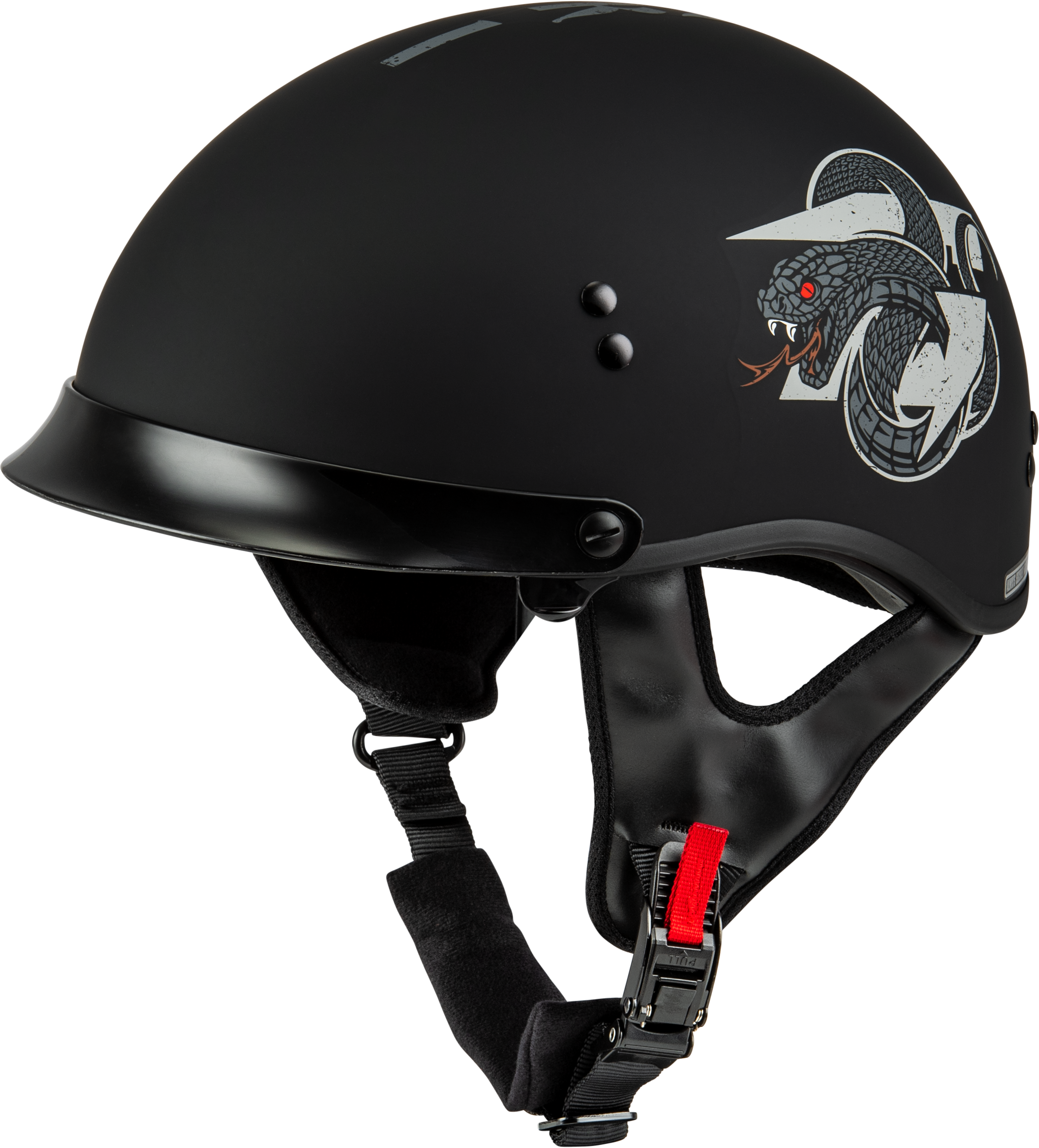 Hh 65 Drk1 Helmet W/ Peak Matte Black/Grey Lg