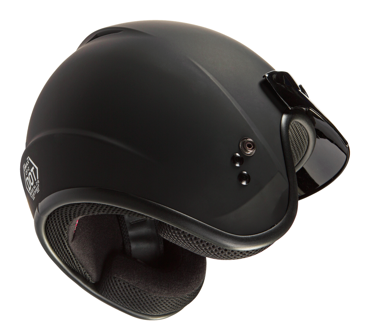 Of 2 Open Face Helmet Matte Black Xs