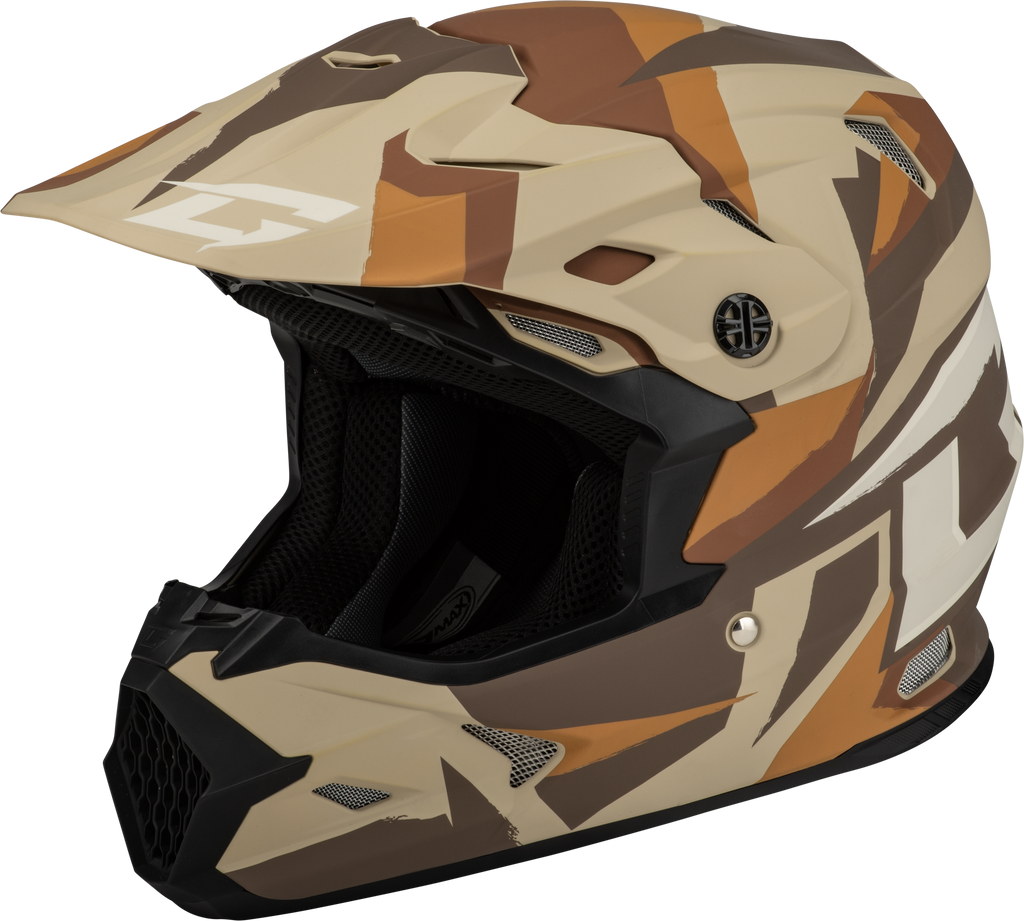 Mx 96 Splinter Helmet Matte Brown/Tan/White  Sm