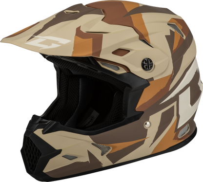 Mx 96 Splinter Helmet Matte Brown/Tan/White  Xs