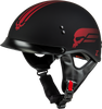 Hh 65 Retribution Helmet W/Peak Matte Black/Red Sm