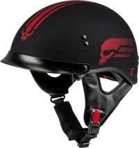 Hh 65 Retribution Helmet W/Peak Matte Black/Red Sm