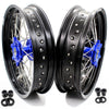 KKE 17inch Supermoto Wheels Set For YAMAHA WR250R 2008-2020 Blue Hub