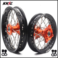 KKE 12/10 MIni Kid's Wheels For KTM SX50 2014-2023 GAS GAS MC50 2021-2023 Dirtbikes Orange Hub