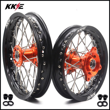 KKE 12/10 MIni Kid's Wheels For KTM SX50 2014-2023 GAS GAS MC50 2021-2023 Dirtbikes Orange Hub