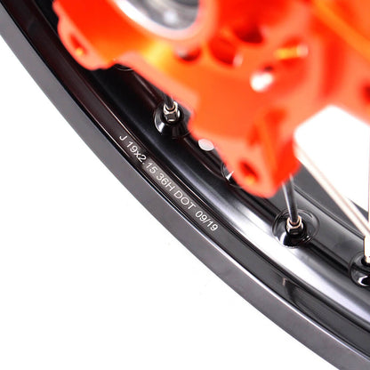 KKE 1.85*19 & 2.15*19 Flat Track Wheels for KTM EXC EXC-F EXC-W 125-530CC 2003-2025 Spoked Rims