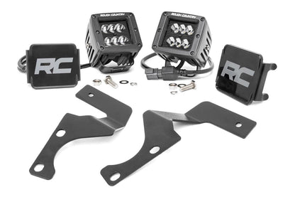LED Light Kit | Ditch Mount | 2" Black Flood Pair | Toyota 4Runner (10-24) | 70799