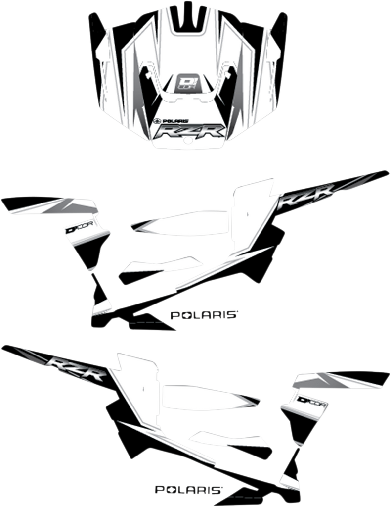 D'COR VISUALS Complete Graphics Kit - White/Black - 2-Door - Part Number 20-60-110