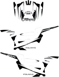 D'COR VISUALS Complete Graphics Kit - White/Black - 2-Door - Part Number 20-60-110