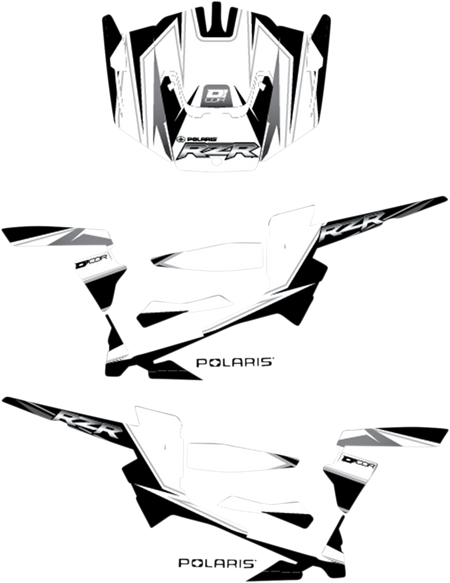 D'COR VISUALS Complete Graphics Kit - White/Black - 2-Door - Part Number 20-60-110