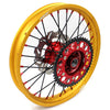 KKE 21 & 19 Cast Red Hubs Billet Gold Rims for Honda XR400R 96-04 XR600R 91-2000 Red&Gold