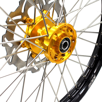 KKE 21 & 19 Wheels for Suzuki RMZ250 2007 RMZ450 2005-2025 Gold&Black