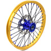 KKE 21"&19" Mx Dirtbike Cast Wheels For YAMAHA YZ125 YZ250 1999-2016 YZ250F YZ450F 2003-2015 Gold Rim Black Spokes With Disc