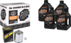 V Twin Oil Change Kit Evo Mineral Chrome Filer