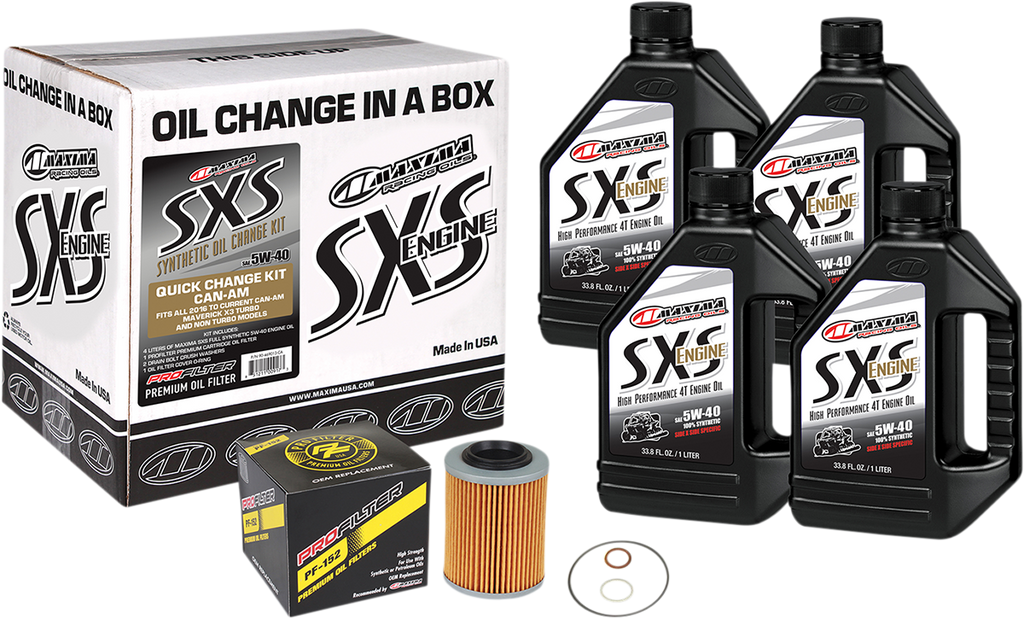 MAXIMA RACING OIL SXS Synthetic Oil Change Kit - Can-Am - 5W-40 90-469013-CA