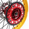KKE 21 & 19 Cast Red Hubs Billet Gold Rims for Honda XR400R 96-04 XR600R 91-2000 Red&Gold