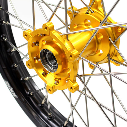KKE 21 & 19 Wheels for Suzuki RMZ250 2007 RMZ450 2005-2025 Gold&Black