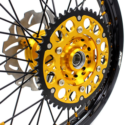 KKE 21 & 19 MX Wheels Rims for SUZUKI RMZ250 2007-2025 RMZ450 2005-2025 Black Spokes