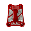 Polaris Pro R / Turbo R Billet Radius Rod Plate / Pull Plate  AJK Offroad Close Up Product Image of Plate in Red