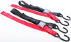Tie Down Cam S Hook Soft Tye 1.5"X6' Black/Red Pair