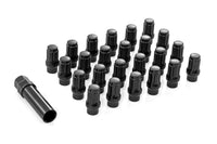M12 x 1.5 Lug Nut Set of 24 | Black | Closed End | Extended Thread | 121524BLET