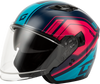 Of 87 Duke Helmet W/Led Light Blue/Red 3x