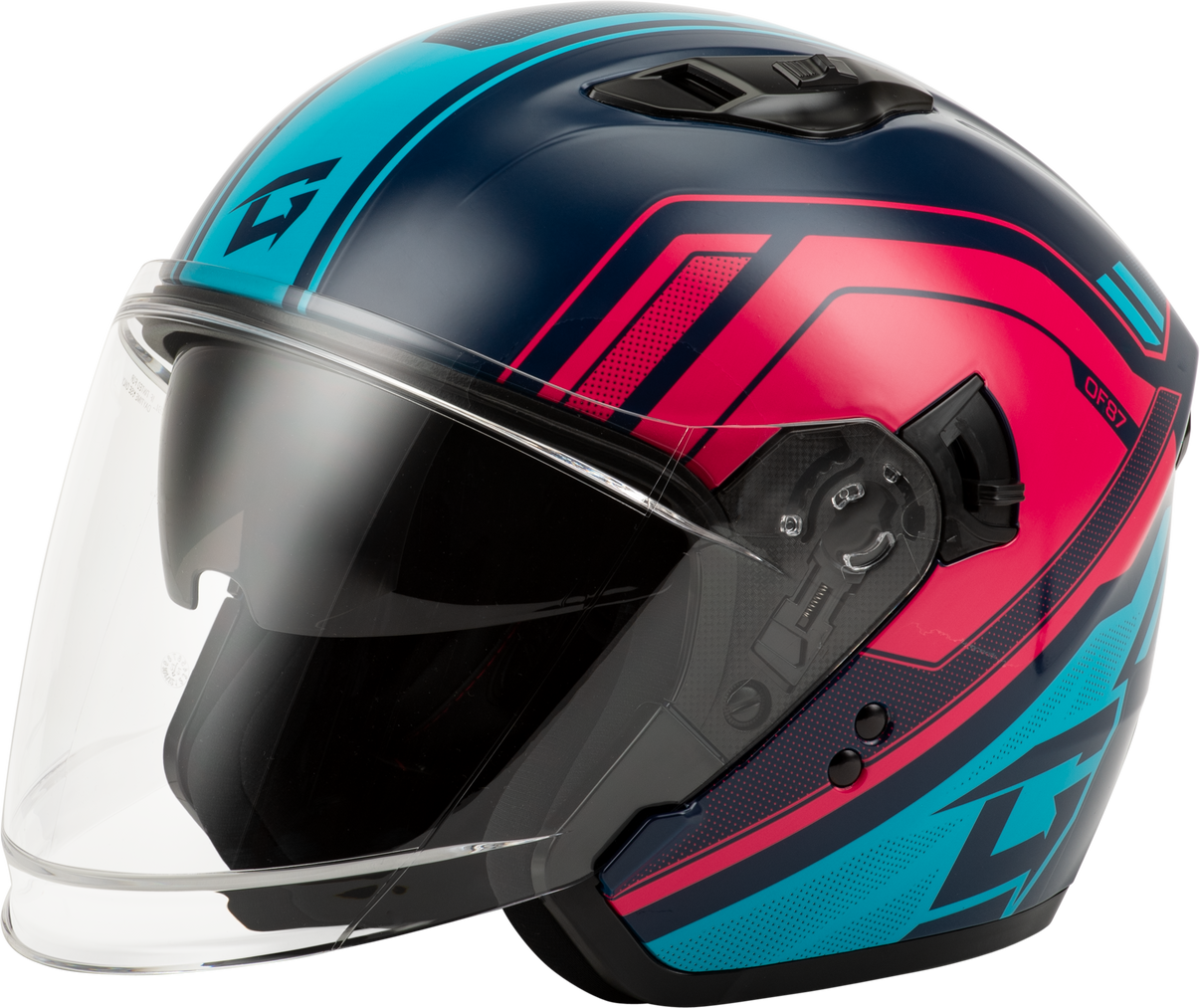 Of 87 Duke Helmet W/Led Light Blue/Red 3x