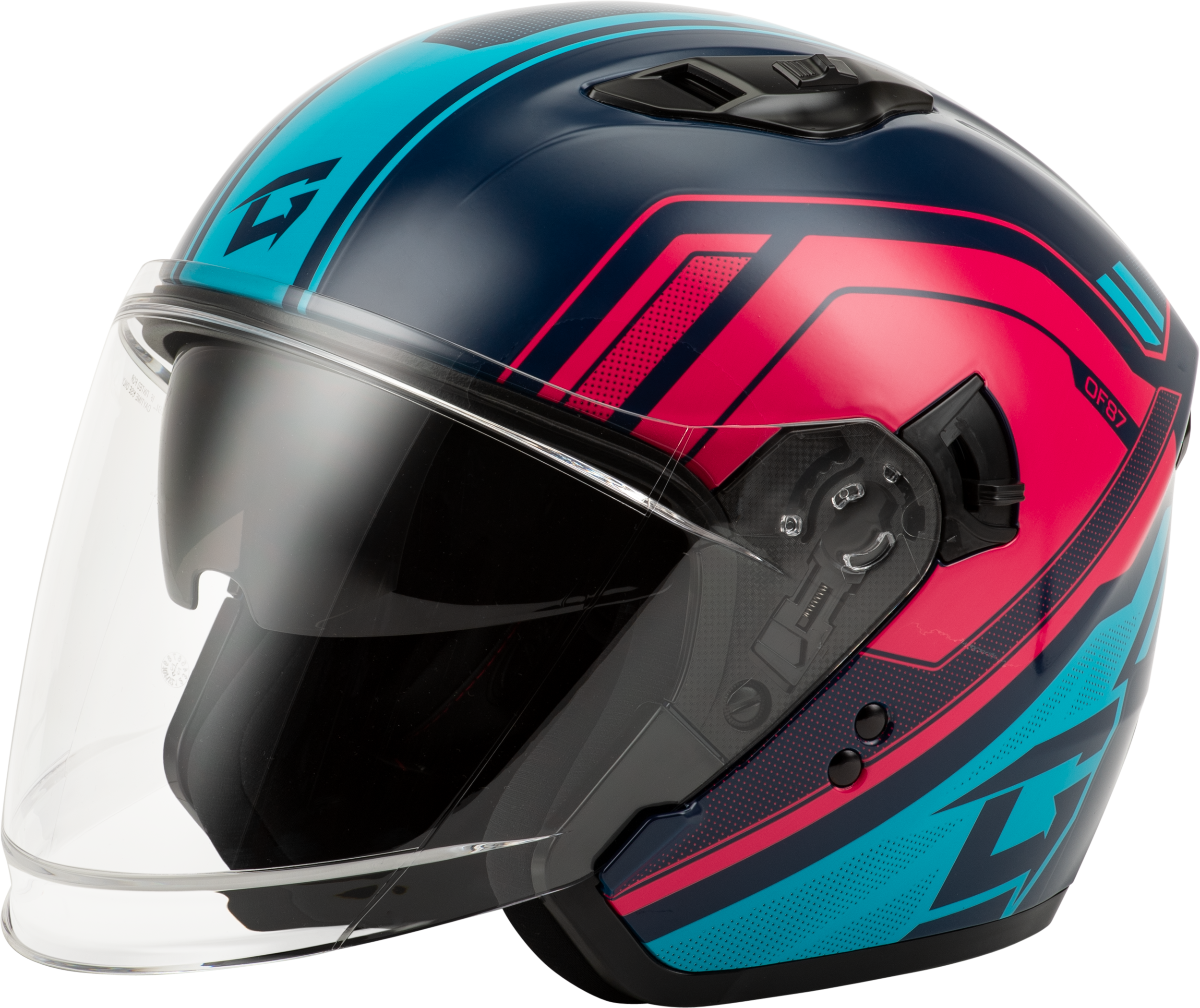 Of 87 Duke Helmet W/Led Light Blue/Red 3x