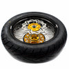 KKE 3.5 & 4.25*17inch Supermoto Rims Tires for SUZUKI RMZ250 2007-2025 RMZ450 2005-2025 Gold