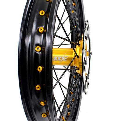 KKE 21 & 19 MX Wheels Rims for SUZUKI RMZ250 2007-2025 RMZ450 2005-2025 Black Spokes