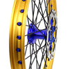 KKE 21"&19" Mx Dirtbike Cast Wheels For YAMAHA YZ125 YZ250 1999-2016 YZ250F YZ450F 2003-2015 Gold Rim Black Spokes With Disc