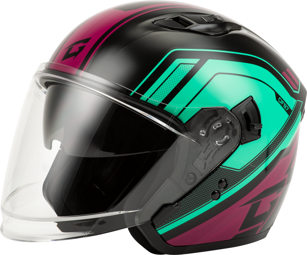 Of 87 Duke Helmet Black/Aqua/Coral Sm
