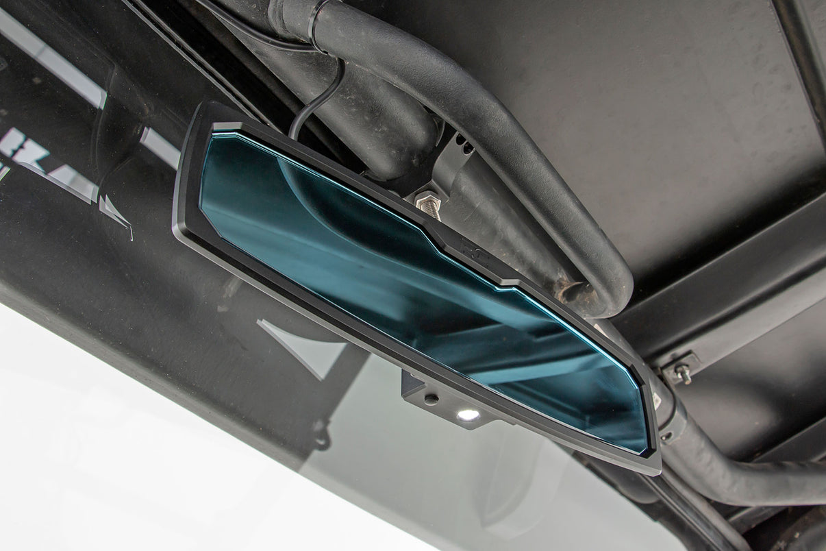 UTV Aluminum Rear View Mirror | Dome Light| 12" | 1.75-2" Mount | 99007A