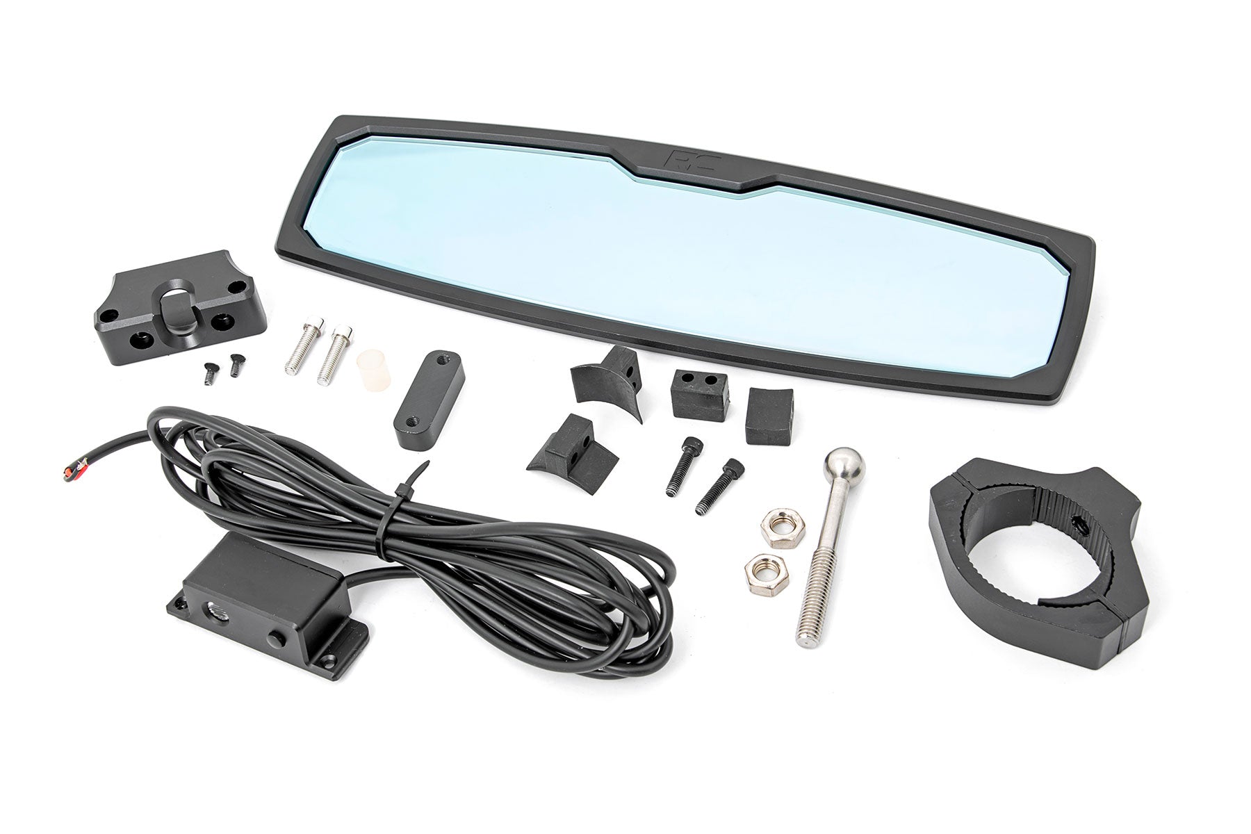 UTV Aluminum Rear View Mirror | Dome Light| 12" | 1.75-2" Mount | 99007A