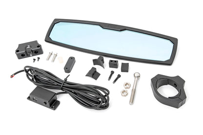 UTV Aluminum Rear View Mirror | Dome Light| 12" | 1.75-2" Mount | 99007A