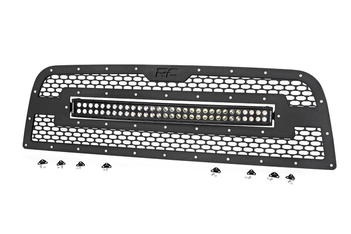 Mesh Grille | 30" Dual Row LED | Black | Ram 2500/3500 2WD/4WD (2013-2018) | 70152