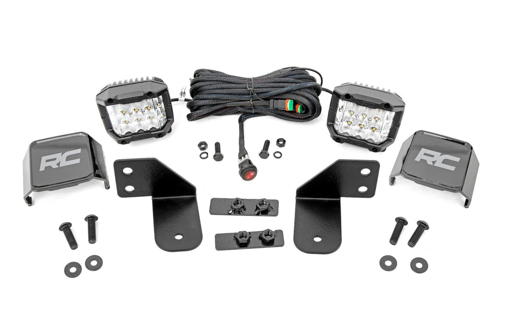 LED Light | RR Cage Mount | 2" Chrome Pair | Wide Angle | Polaris Ranger 1000/Ranger XP 900/1000 | 93144