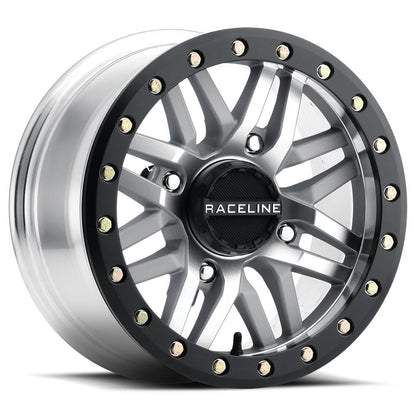Raceline Ryno Beadlock Wheels + System 3 XTR370 Tires (Mounted Kit) – Machined | Fits UTVs with 4x137 Bolt Pattern
